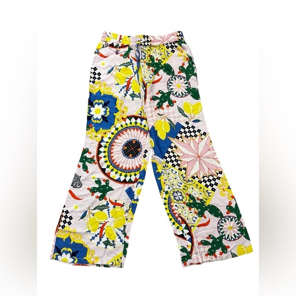 Anthropologie Maeve Straight Wide Leg Pull On Pants Pink Rose XS NWT - Picture 6 of 9